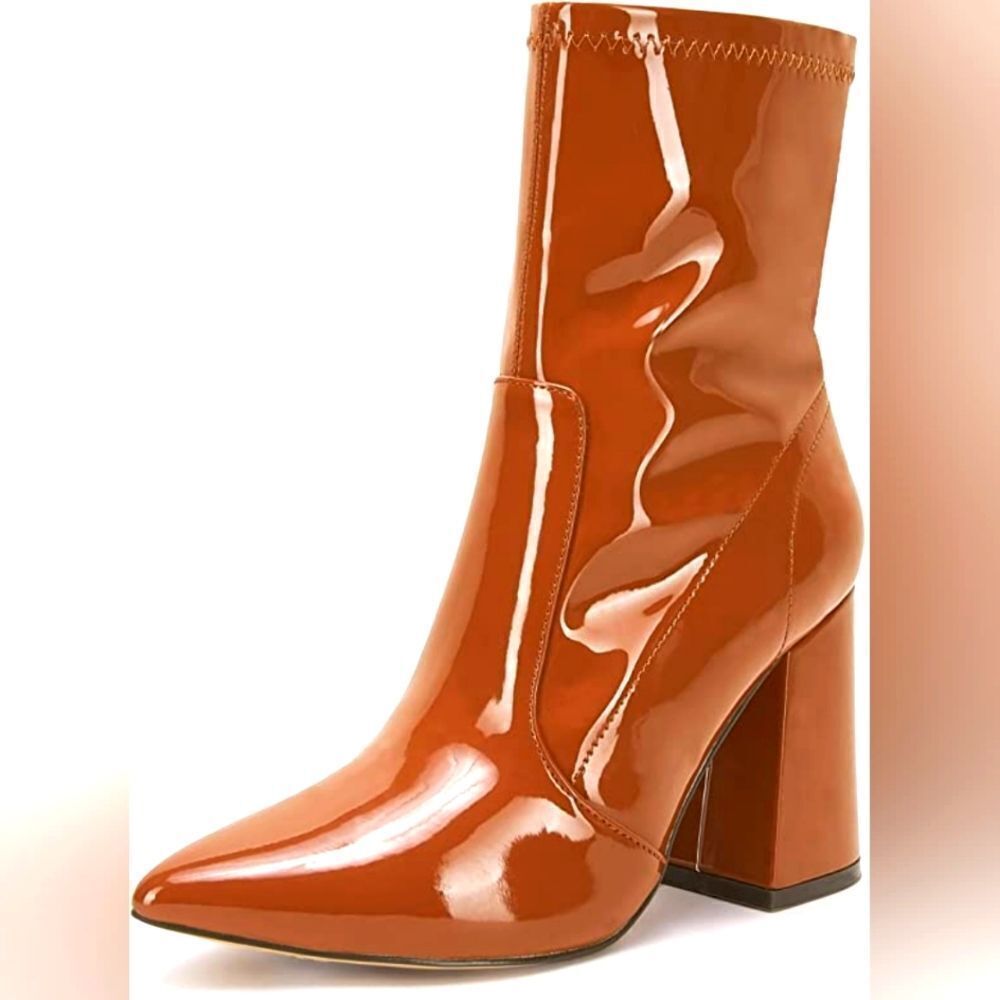 (C-2474) PiePieBuy Womens Pointed Toe Ankle Boots Sz 6